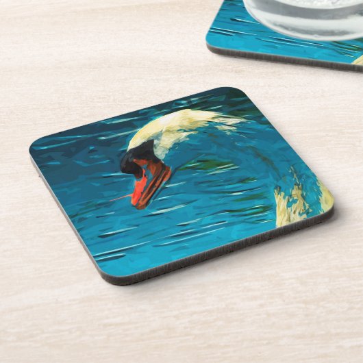 SWANの印象主義をミュートにする抽象芸術 コースター (左側)