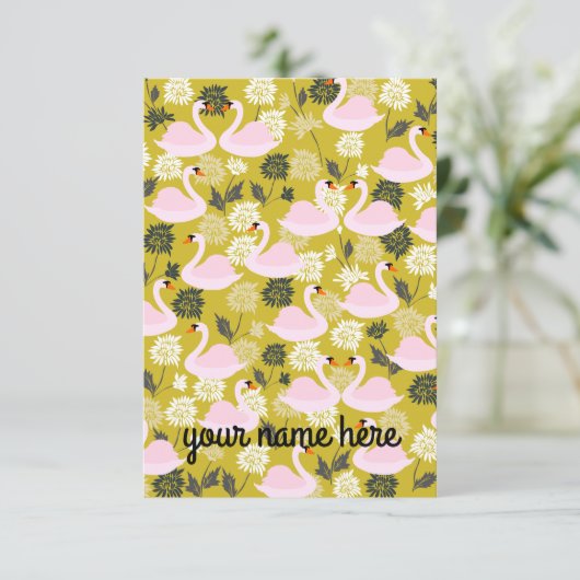 Swanノパーソナライズされたートカード 出欠カード (スタンド正面)