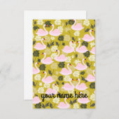 Swanノパーソナライズされたートカード 出欠カード (正面/裏面)