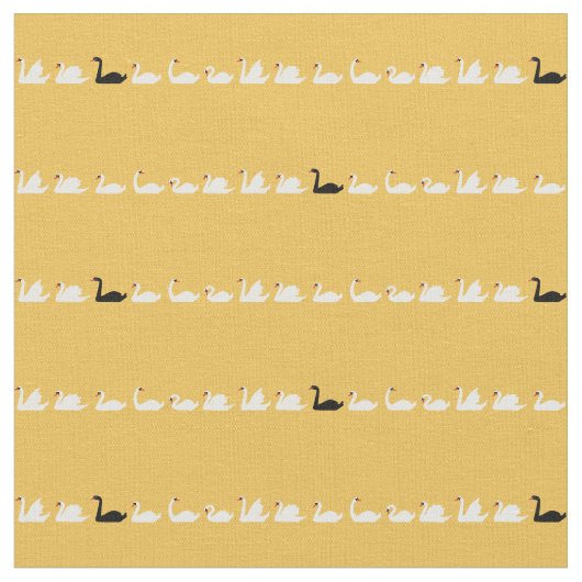 swan湖の小さい白鳥の生地 ファブリック (クローズアップ)