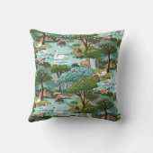 swan湖の数によるレトロのスタイルのペンキ クッション (裏面)