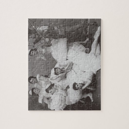 swan湖、Mariinskyの劇場1895年(b/wの写真) ジグソーパズル (縦)