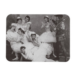 swan湖、Mariinskyの劇場1895年(b/wの写真) マグネット