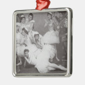 swan湖、Mariinskyの劇場1895年(b/wの写真) メタルオーナメント (左)