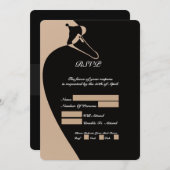 Swan エレガント RSVPカード (正面/裏面)