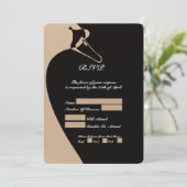 Swan エレガント RSVPカード (スタンド正面)