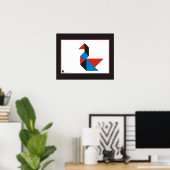 SWAN -コンテンポラリー抽象芸術アート – DA0501AC ポスター (ホームオフィス)