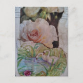 Swan and Roses collage ポストカード (正面)