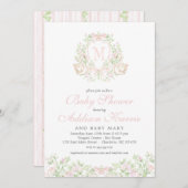 Swan Baby shower invitation 招待状 (正面/裏面)