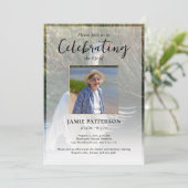 Swan Bird Lover Celebration of Life Photo Funeral 招待状 (スタンド正面)