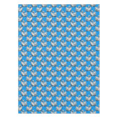 Swan Birds Pattern Design On Blue テーブルクロス (正面)