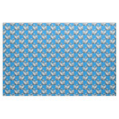 Swan Birds Pattern Design On Blue  ファブリック (ヤード)