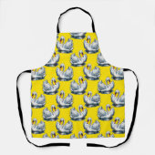 Swan Birds Pattern Design On Yellow  エプロン (正面)