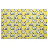 Swan Birds Pattern Design On Yellow  ファブリック (ファットクウォーター)