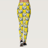Swan Birds Pattern Design On Yellow  レギンス (裏面)