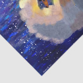 Swan Floating on Sunlit Water Blue White Decoupage 薄葉紙 (詳細)