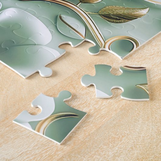 Swan Glides Gracefully on Lake ジグソーパズル (側面)