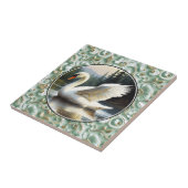 Swan Glides Gracefully on Lake タイル (側面)