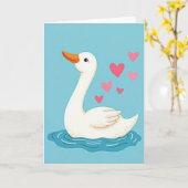 Swan Hearts Lovely Art Card カード (黄色い花)