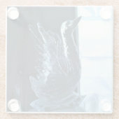 Swan Ice Sculpture (カナダ、ケベック州) ガラスコースター (裏面)