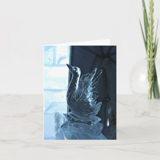 Swan Ice Sculpture (カナダ、ケベック州) サンキューカード (正面)