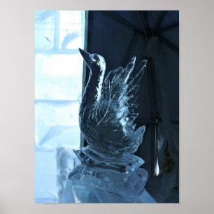 Swan Ice Sculpture （カナダ、ケベック州） ポスター