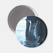 Swan Ice Sculpture （カナダ、ケベック州） マグネット (正面/裏面)