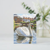 Swan in Stratford-Upon-Avon England Travel ポストカード (スタンド正面)