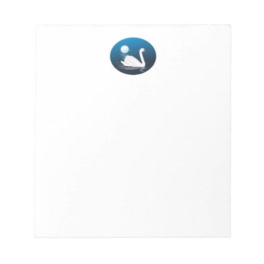 SWAN IN THE MOONLIGHTメモ帳 ノートパッド (正面)