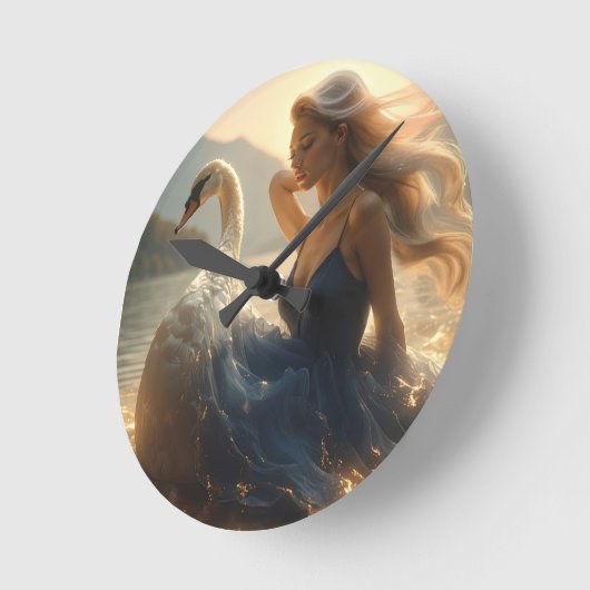 SWAN LAKE - BALLET & DANCE -  ラウンド壁時計 (傾斜)