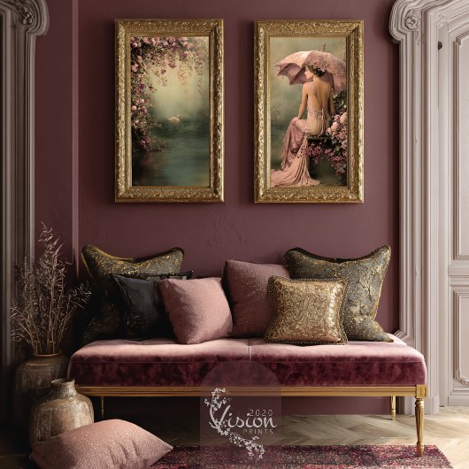 Swan Lake Romance, Portrait, Bird & Floral