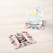 Swan Lovers スクエアペーパーコースター (インサイチュ)