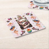 Swan Lovers スクエアペーパーコースター (アングル)