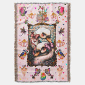 Swan lovers スローブランケット (正面縦)