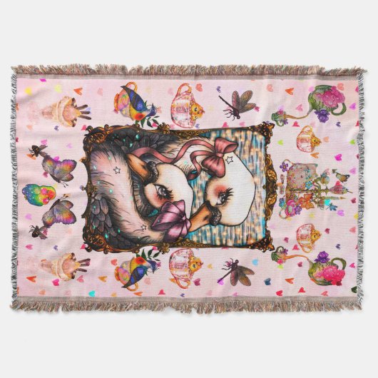 Swan lovers スローブランケット (正面)