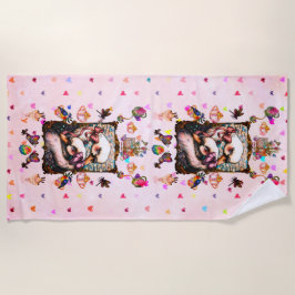 Swan lovers ビーチタオル