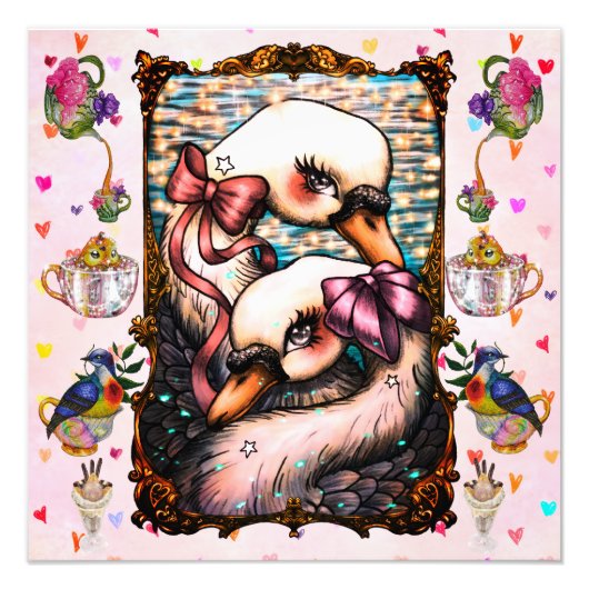 Swan lovers フォトプリント            (正面)