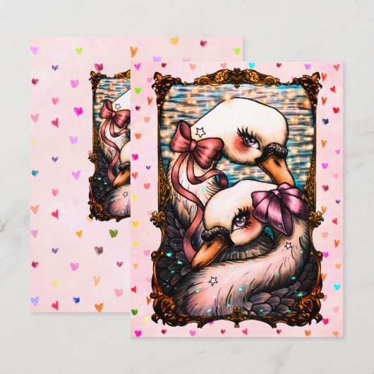 Swan lovers 出欠カード (正面/裏面)