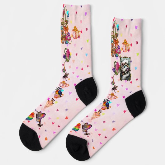 Swan Lovers Crew Socks ソックス (左)