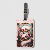Swan Lovers Luggage Tag ラゲッジタグ (正面縦)