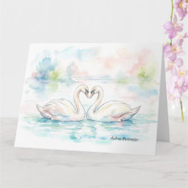 Swan Lovers - Valentine's Day カード