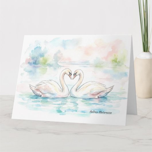Swan Lovers - Valentine's Day カード (正面)