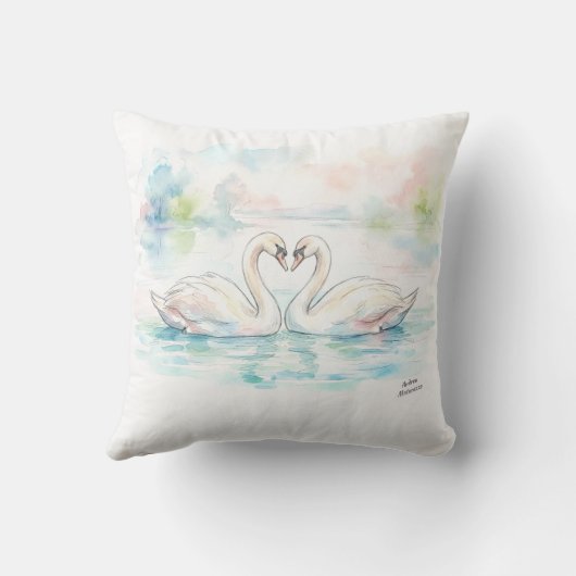 Swan Lovers - Valentine's Day クッション (裏面)
