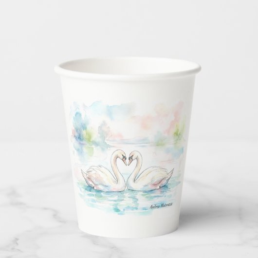 Swan Lovers - Valentine's Day 紙コップ (正面)