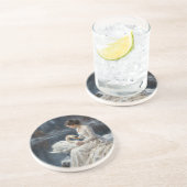 Swan Maiden Winter Lake Romance Fantasy Art コースター (側面)