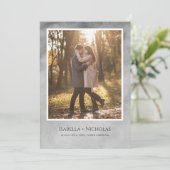 Swan Photoエレガント日付の保存 招待状 (スタンド正面)