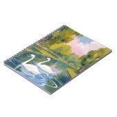 Swan Pond Boston Common Massachusetts Watercolor ノートブック (左側)