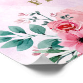 Swan Princess Birthday Party Welcome Sign ポスター (角)