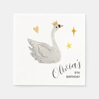 Swan Princess Paper Napkins スタンダードカクテルナプキン