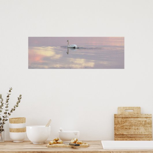 Swan Reflections Poster ポスター (キッチン)